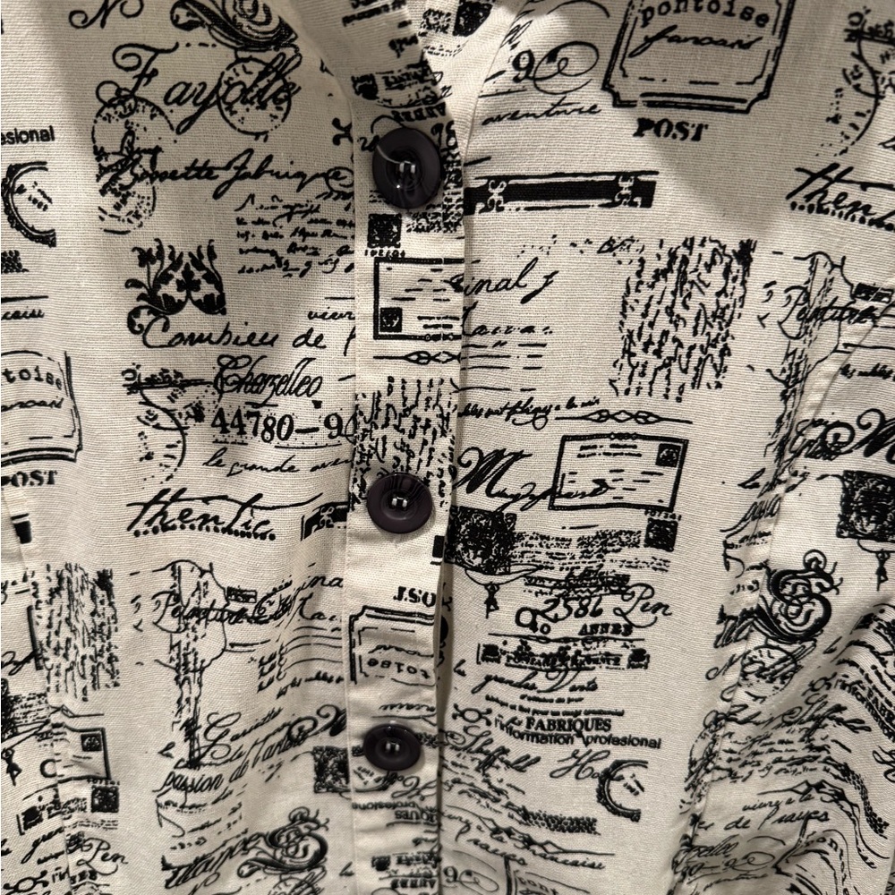Dorman Beige Script Print Jacket - Picture 2 of 8